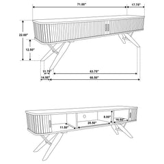 Valna Walnut 71" TV Stand - Ornate Home