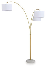 Valo Gold Finish Arc Lamp - Ornate Home