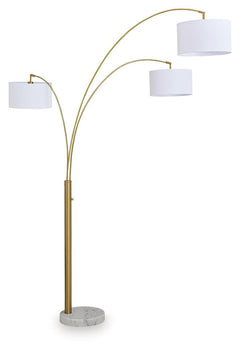 Valo Gold Finish Arc Lamp - Ornate Home