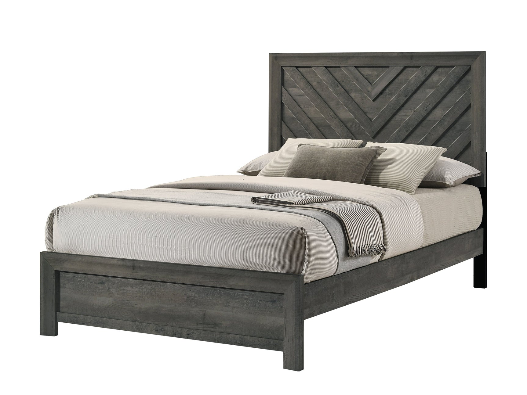 Valor Grey Full Panel Bed - Ornate Home