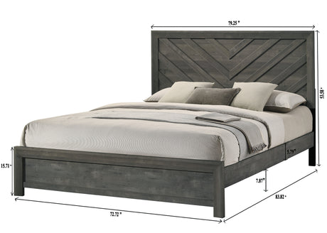 Valor Grey Panel Bedroom Set - Ornate Home
