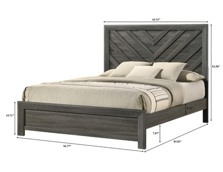 Valor Grey Panel Bedroom Set - Ornate Home