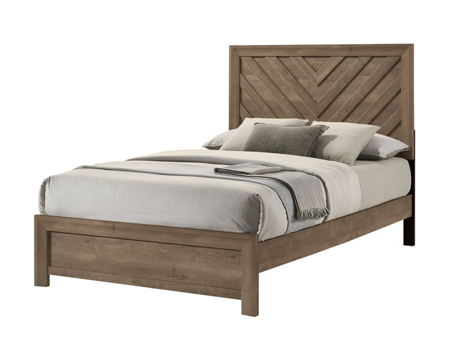 Valor Light Brown Full Panel Bed - Ornate Home