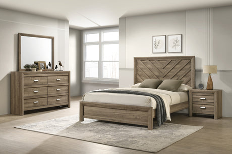 Valor Light Brown King Panel Bed - Ornate Home