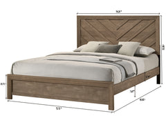 Valor Light Brown King Panel Bed - Ornate Home