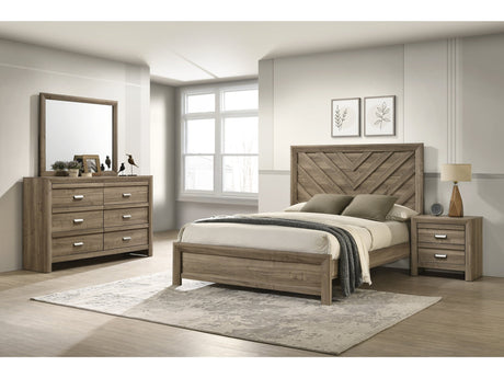 Valor Light Brown Panel Bedroom Set - Ornate Home