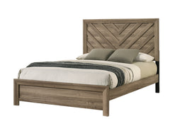 Valor Light Brown Panel Bedroom Set - Ornate Home