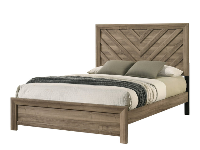 Valor Light Brown Queen Panel Bed - Ornate Home