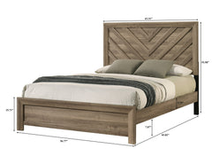 Valor Light Brown Queen Panel Bed - Ornate Home