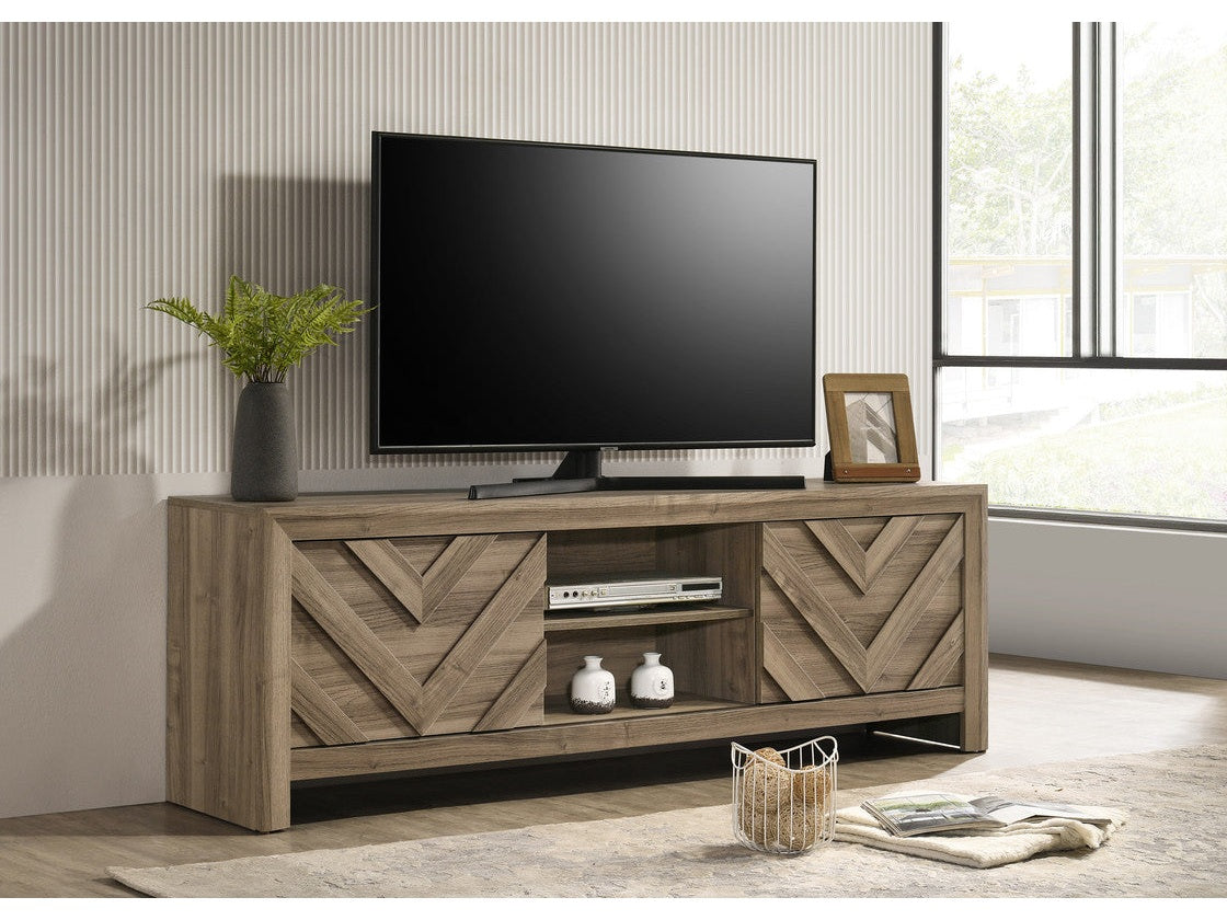 Valor Light Brown TV Stand - Ornate Home