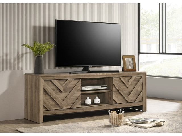Valor Light Brown TV Stand - Ornate Home