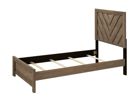 Valor Light Brown Twin Panel Bed - Ornate Home