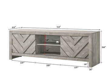 Valor Weathered Wood 72" TV Stand - Ornate Home