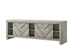 Valor Weathered Wood 72" TV Stand - Ornate Home