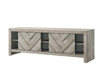 Valor Weathered Wood 72" TV Stand - Ornate Home