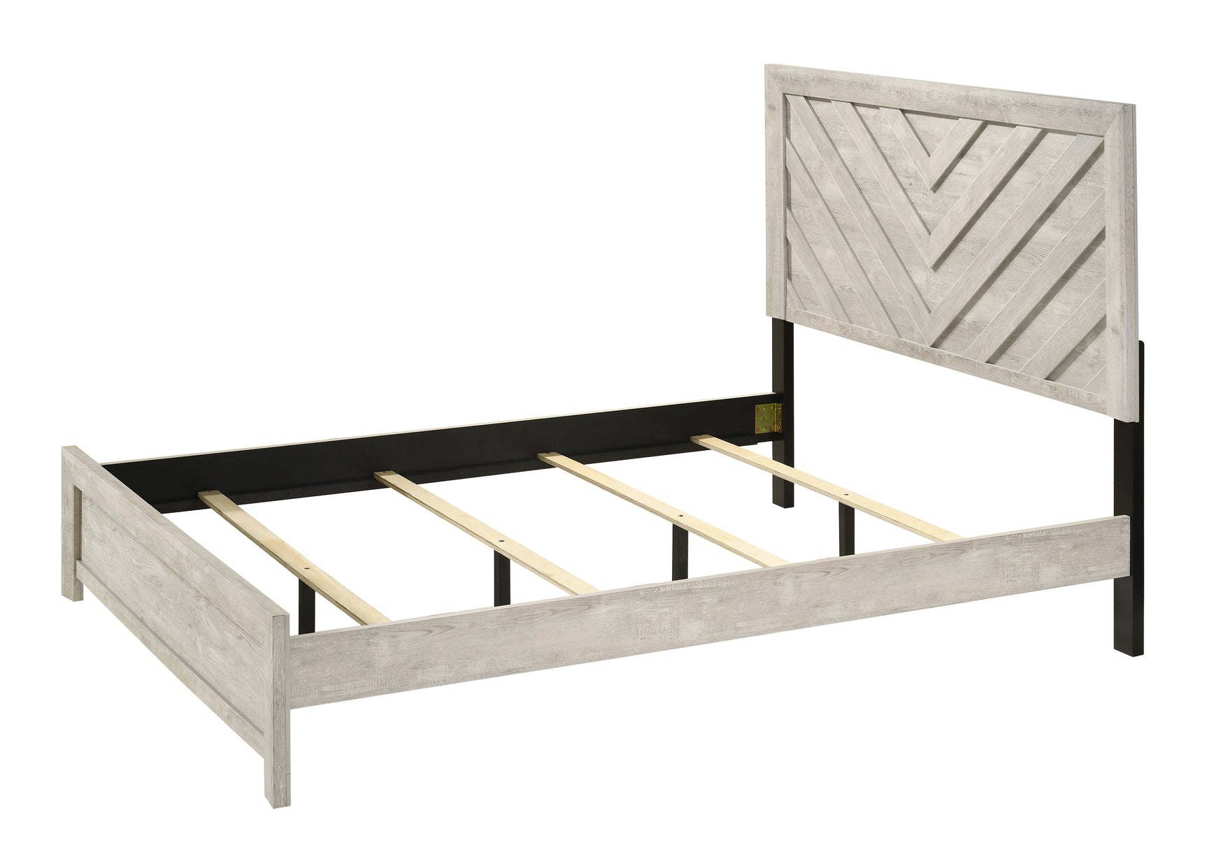 Valor Weathered Wood King Panel Bed - Ornate Home