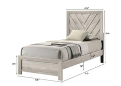 Valor Weathered Wood Twin Panel Bed - Ornate Home