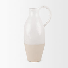 Valora Black/Cream/Light Beige Speckled Ceramic Jug - Ornate Home