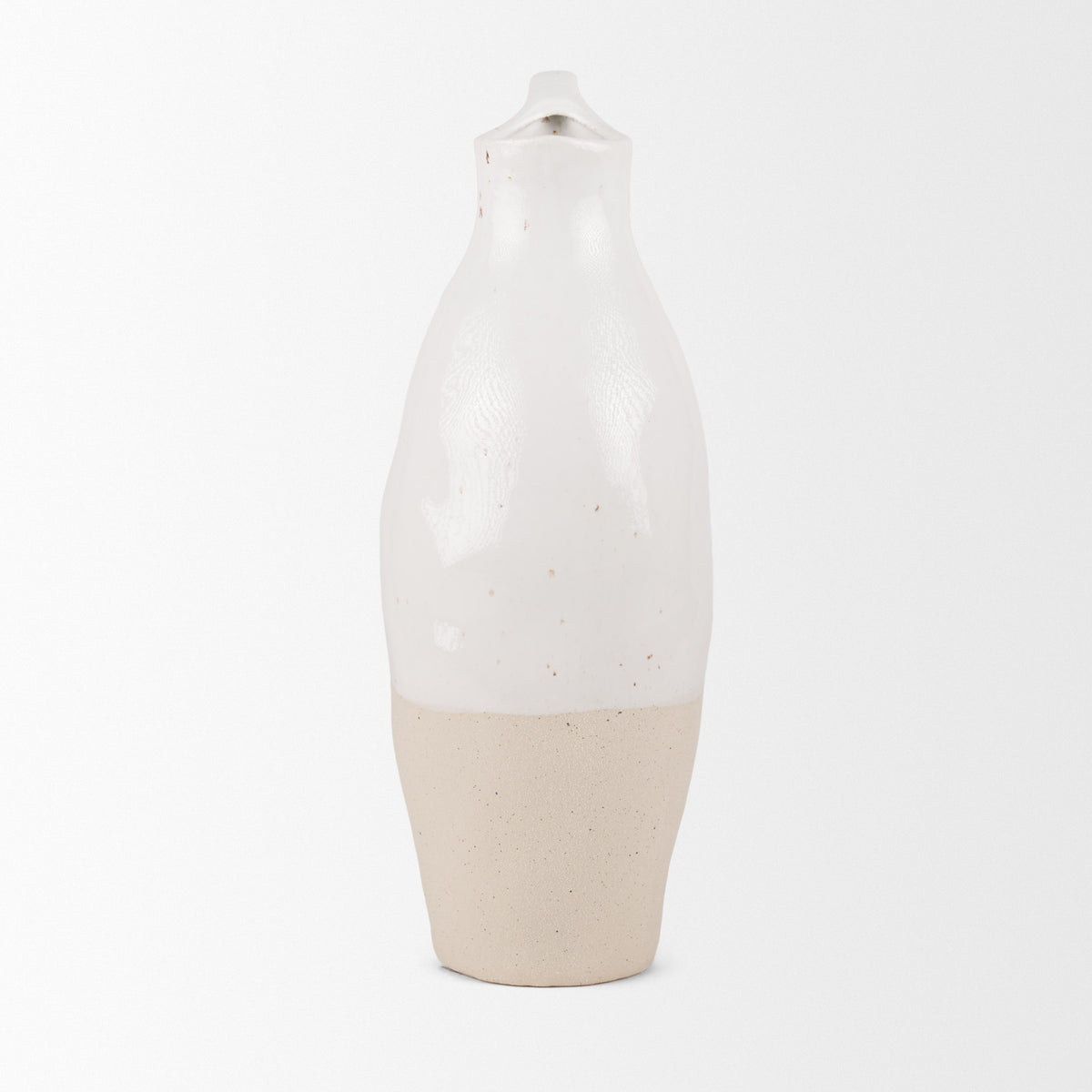 Valora Black/Cream/Light Beige Speckled Ceramic Jug - Ornate Home