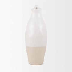 Valora Black/Cream/Light Beige Speckled Ceramic Jug - Ornate Home