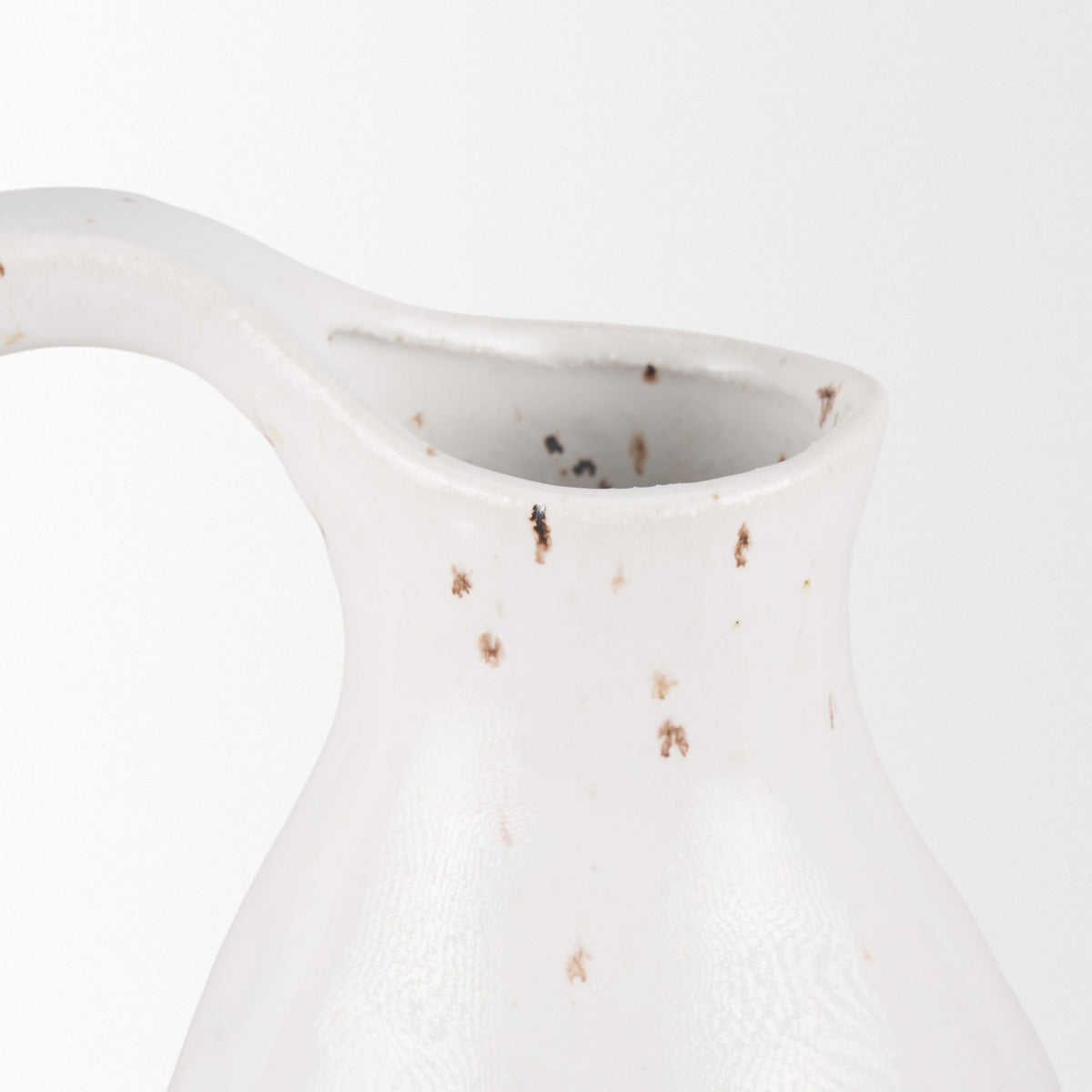 Valora Black/Cream/Light Beige Speckled Ceramic Jug - Ornate Home