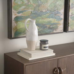 Valora Black/Cream/Light Beige Speckled Ceramic Jug - Ornate Home