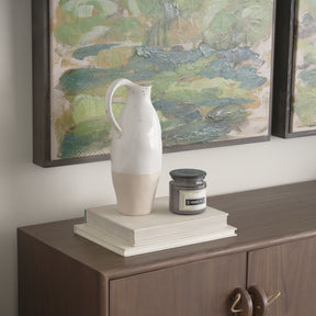 Valora Black/Cream/Light Beige Speckled Ceramic Jug - Ornate Home