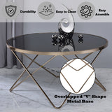 Valora Champagne & Black Glass Coffee Table - Ornate Home