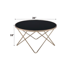 Valora Champagne & Black Glass Coffee Table - Ornate Home