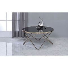 Valora Champagne & Black Glass Coffee Table - Ornate Home