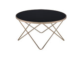 Valora Champagne & Black Glass Coffee Table - Ornate Home