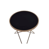 Valora Champagne & Black Glass End Table - Ornate Home