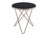 Valora Champagne & Black Glass End Table - Ornate Home
