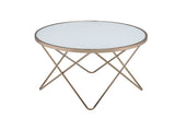 Valora Champagne & Frosted Glass Coffee Table - Ornate Home