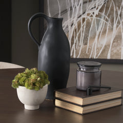 Valora Matte Black Ceramic Jug - Ornate Home