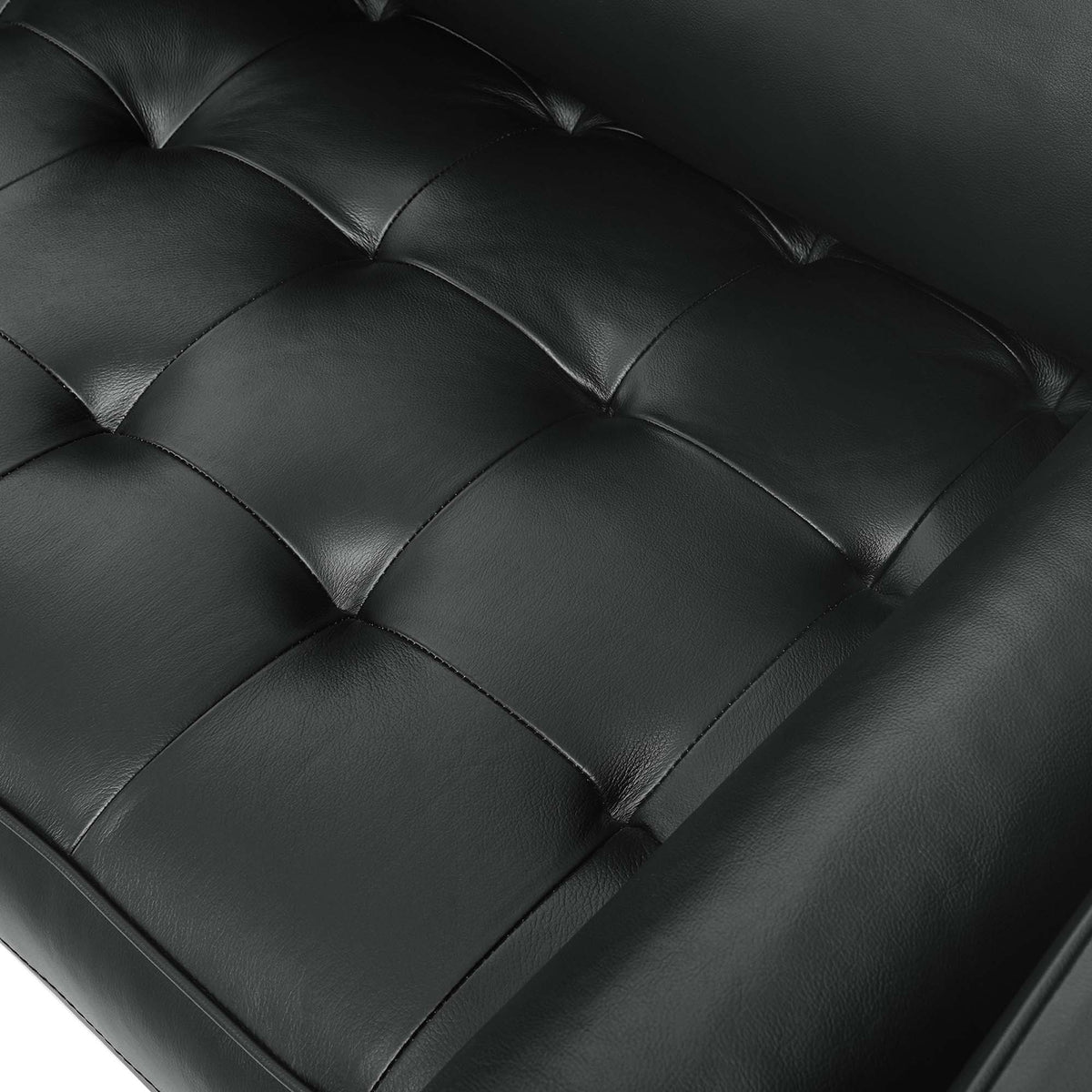 Valour Black Leather Sofa - Ornate Home