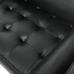 Valour Black Leather Sofa - Ornate Home