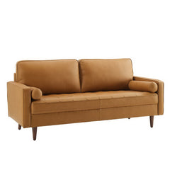 Valour Tan Leather Sofa - Ornate Home