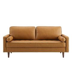Valour Tan Leather Sofa - Ornate Home