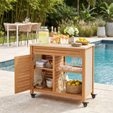 Valtan Natural Bar Cart - Ornate Home