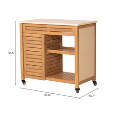 Valtan Natural Bar Cart - Ornate Home