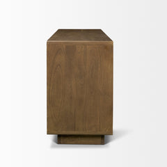 Valterra Dark Brown/Cappuccino Wood Marble 4 Door Sideboard