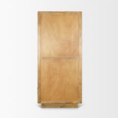 Valterra Light Brown Wood with Travertine 4 Door Tall Cabinet
