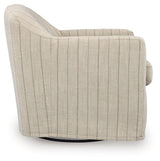 Valwick Cream/Brown Swivel Accent Chair (Online Special Price) - Ornate Home