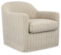 Valwick Cream/Brown Swivel Accent Chair - Ornate Home
