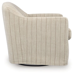 Valwick Cream/Brown Swivel Accent Chair - Ornate Home