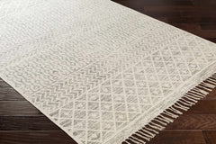 Valyermo Beige Hand Woven Cotton Rug - Clearance - Ornate Home