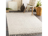 Valyermo Beige Hand Woven Cotton Rug - Ornate Home