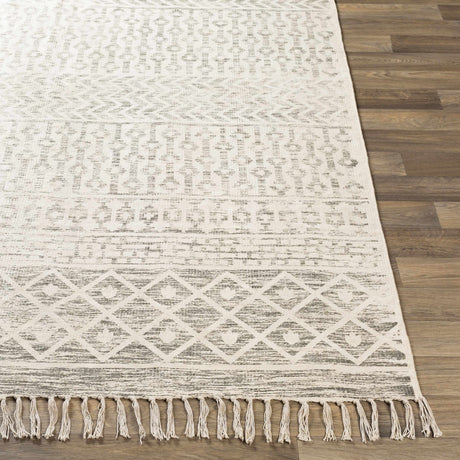 Valyermo Beige Hand Woven Cotton Rug - Ornate Home