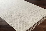 Valyermo Beige Hand Woven Cotton Rug - Ornate Home